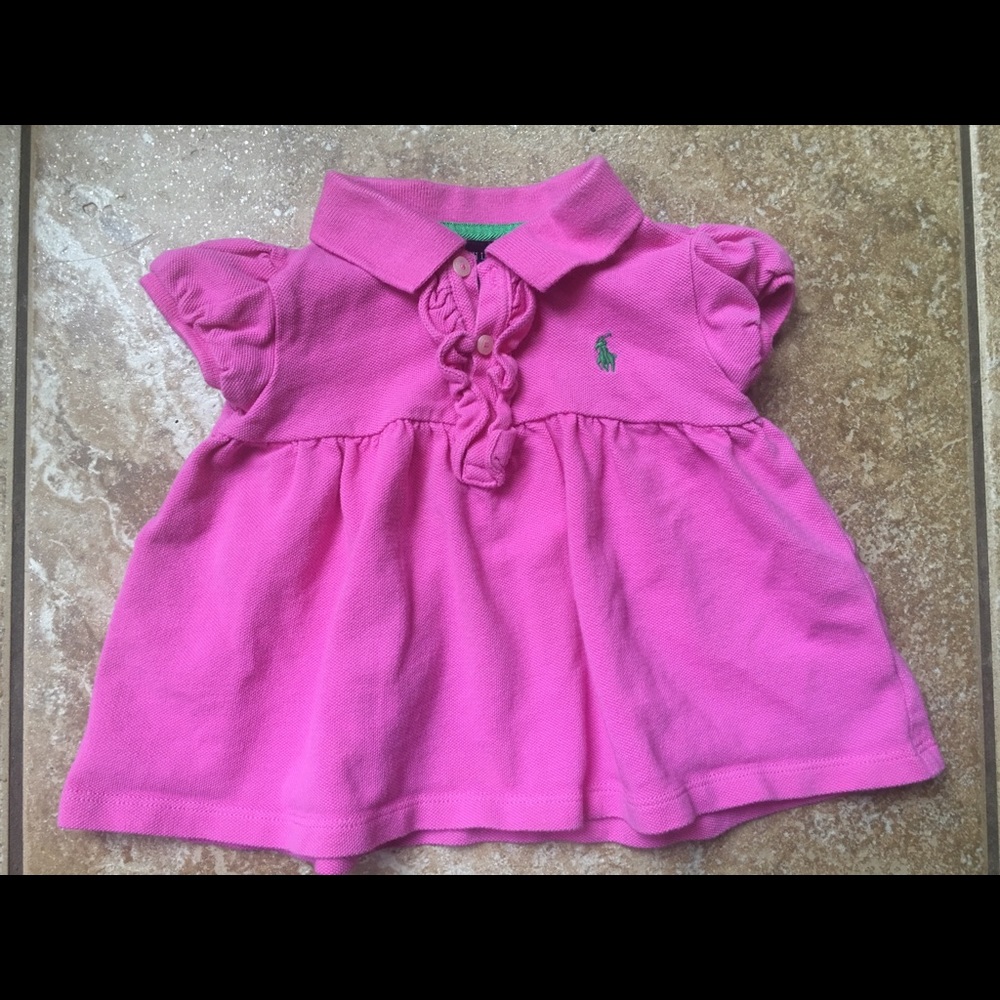 Ralph Lauren dress 18 mo bright pink